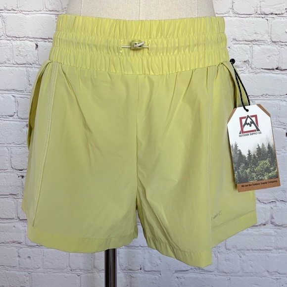 Avalanche Pants - AVALANCHE Lime Green High Waisted Performance Shorts--NWT--M
